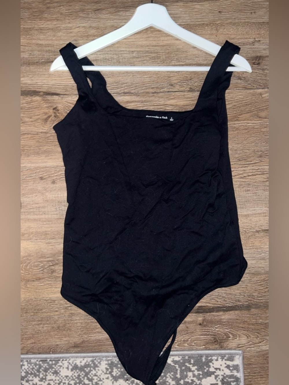 Abercrombie & Fitch Black Womens One-Piece Bodysuit